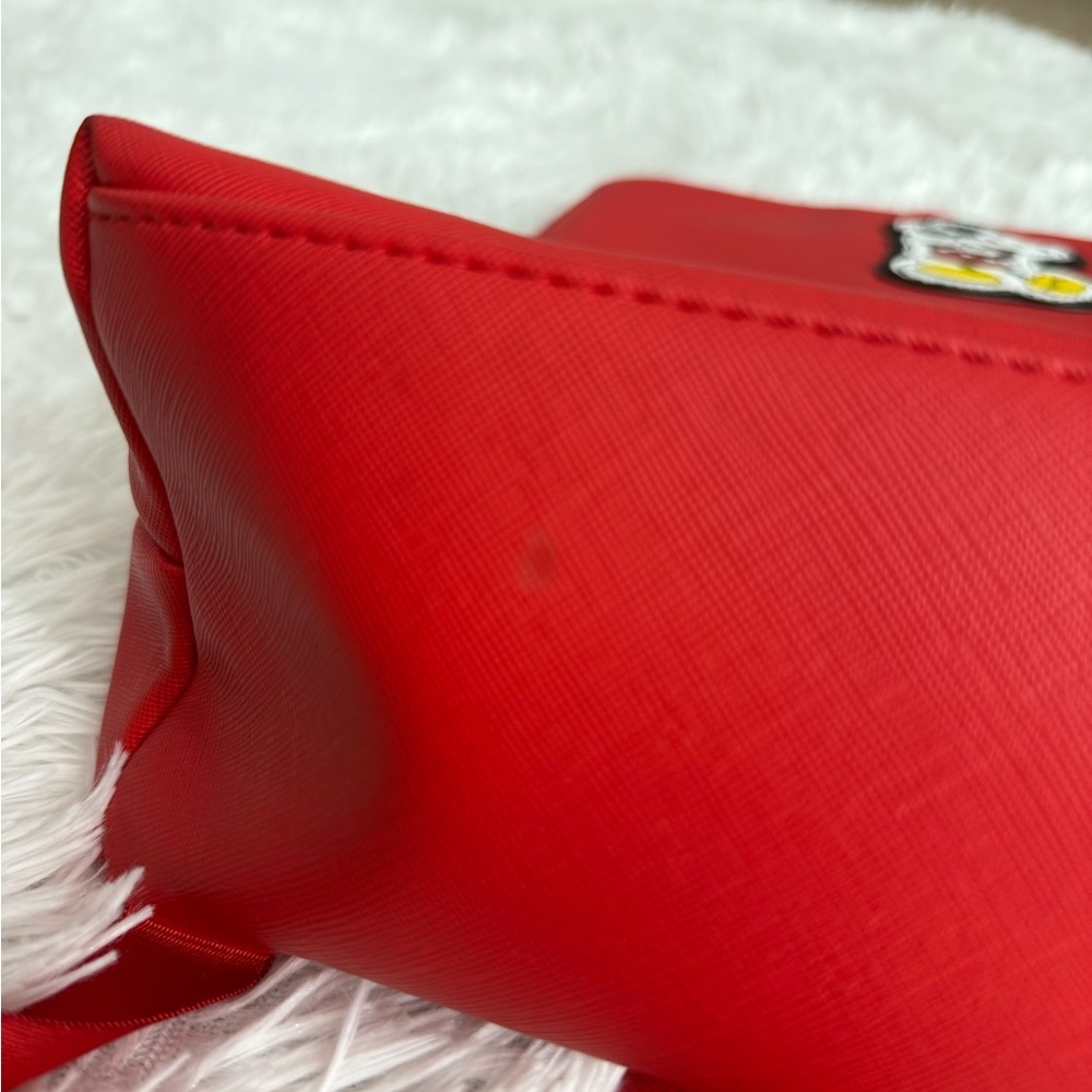 Disney Red Backpack With Mickey Mouse Patch - image 4